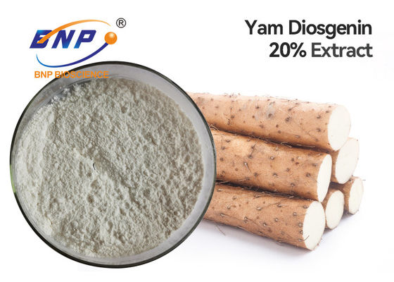 Выдержки завода Diosgenin 6% естественные доят белый порошок корня дикого Ям